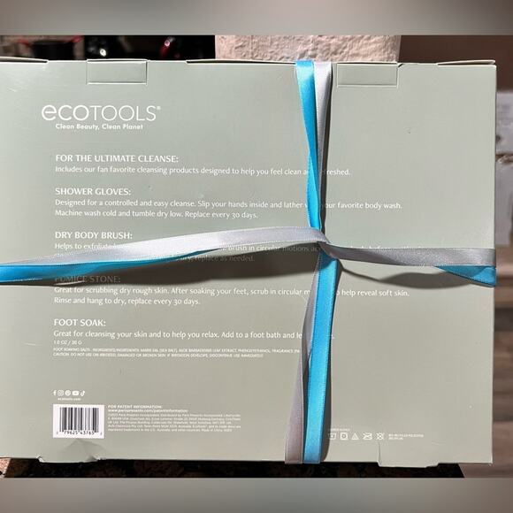 Ecotools Cleanse Kit Shower Gloves Body Brush Pumice Stone Foot Soak NWT - Picture 3 of 8